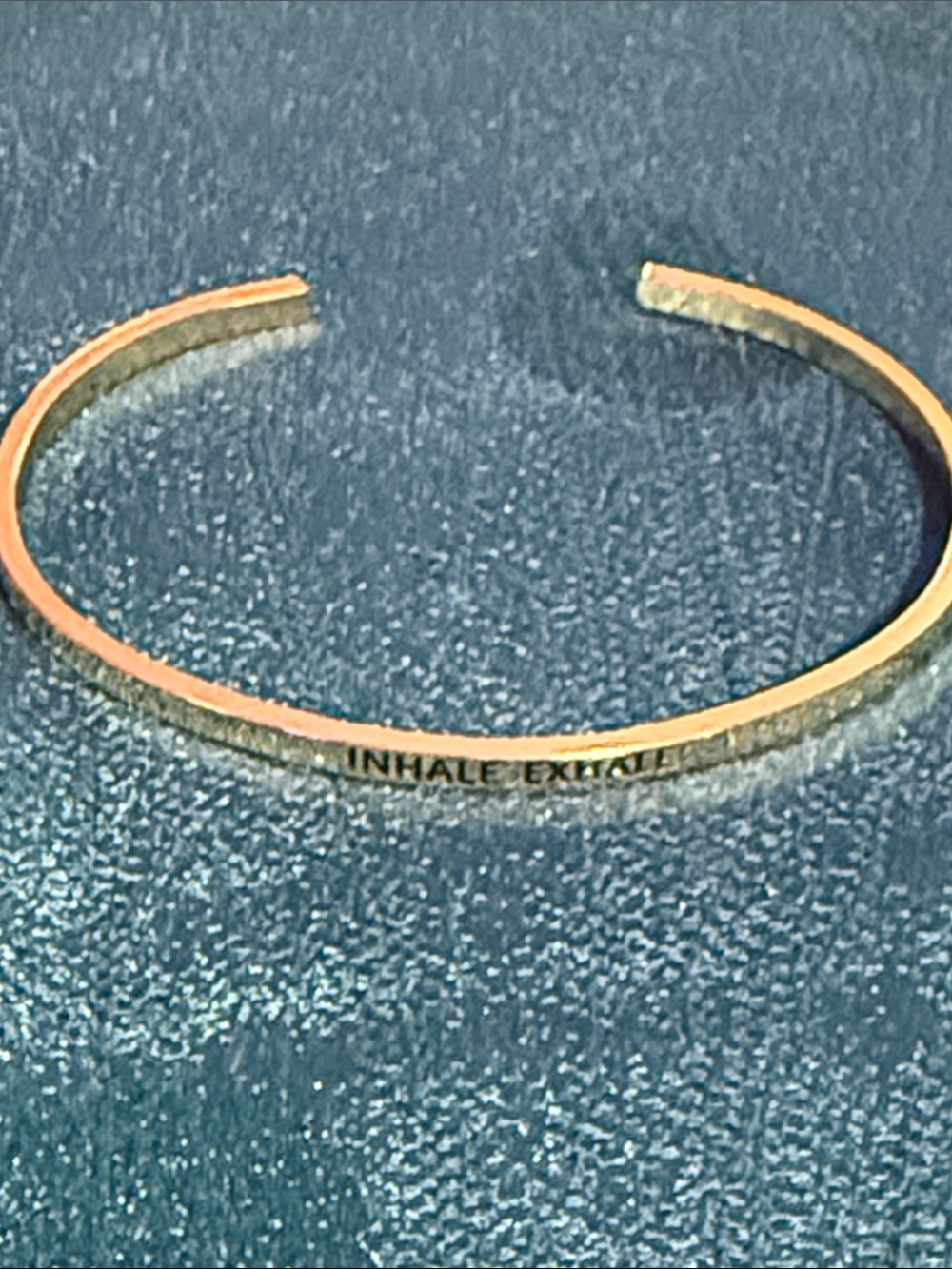 Gold Minimalist Cuff Bracelet – Inspirational Engraved